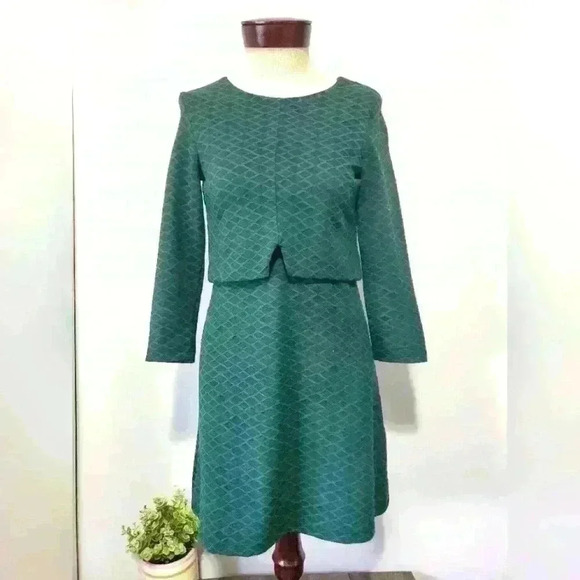 TOP SHOP size 4  layered green dress - Picture 1 of 8